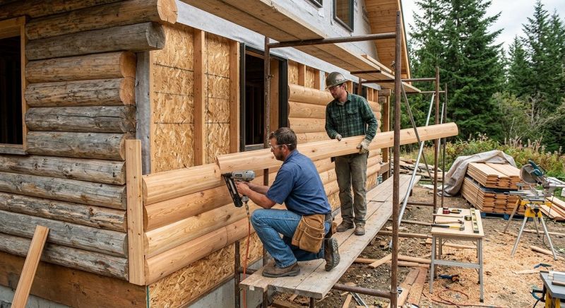 Log Home Siding Installation in Boston, MA